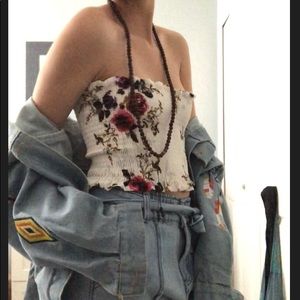 Floral Print Tube Top